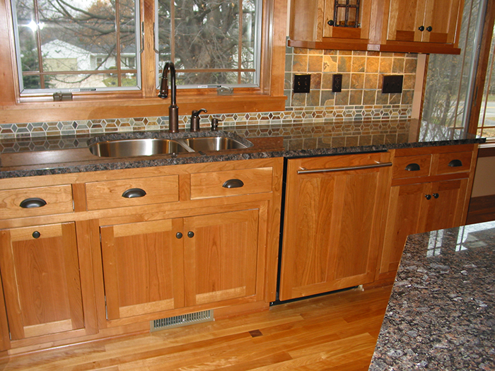 cherry wood paneled kitchen cabinets forest lake mn