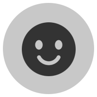 smiley face ribbon icon